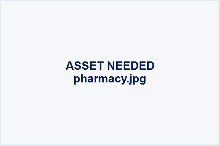 Pharmacy counter in a local business.